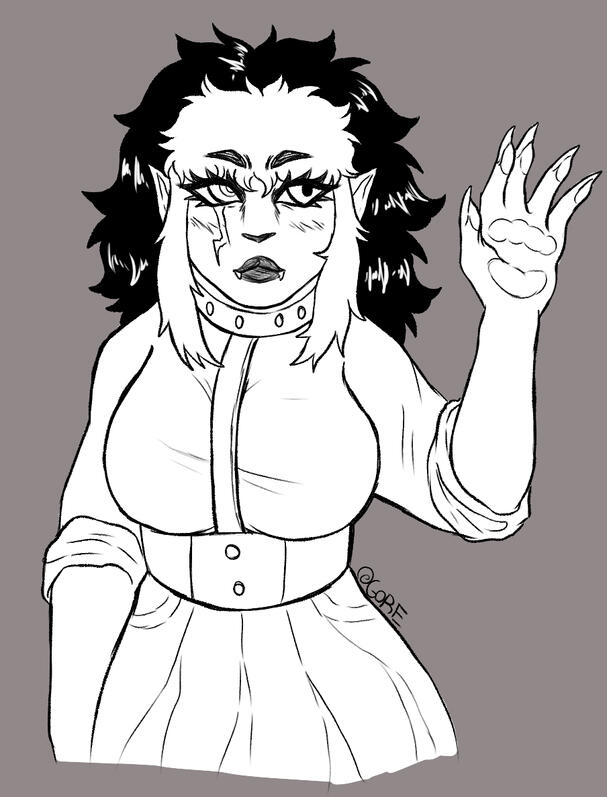 Uncolored Halfbody + Human Example